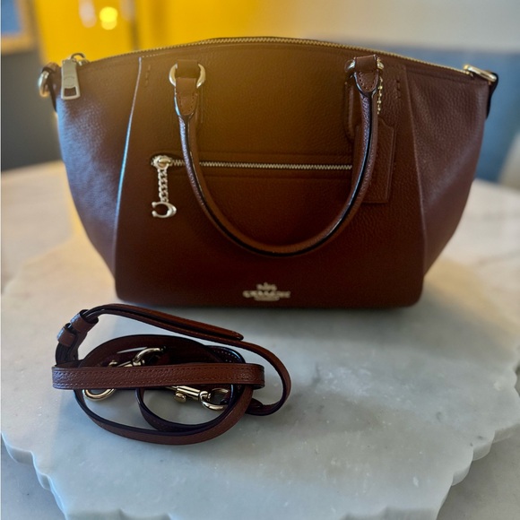 Coach Rich Brown Leather Satchel - Picture 1 of 4